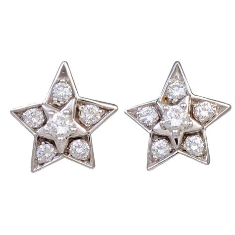 chanel blue star earrings|chanel extrait earrings.